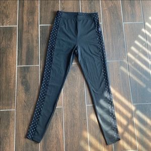 High waist rhinestone leggings size xs